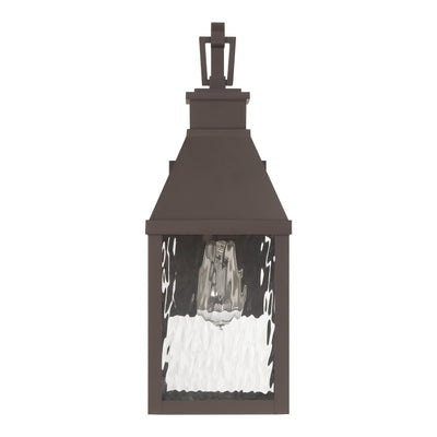 Glencrest 18-inch 1-light Dark Bronze Exterior Wall Sconce with Clear Water Glass