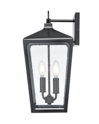 8.98'' Brooks Powder Coated Black 2 Light Wall Sconce