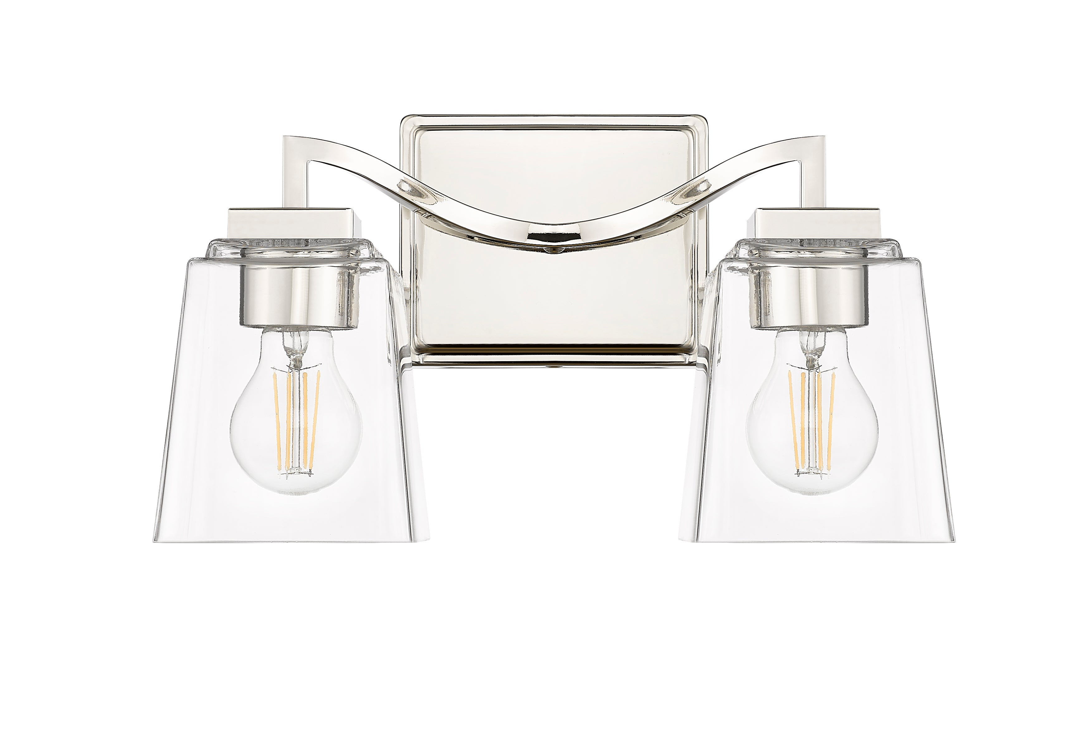 14'' Avenna Polished Nickel 2 Light Bath Vanity