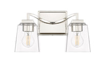 14'' Avenna Polished Nickel 2 Light Bath Vanity