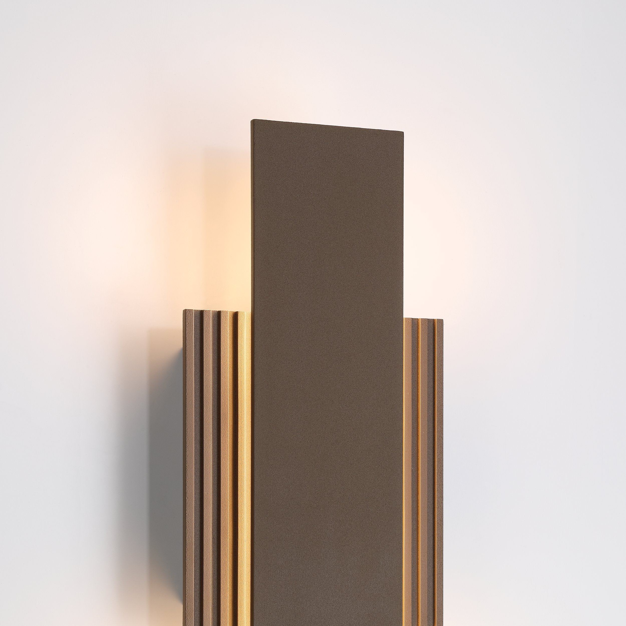 Jacks 15-inch Architectural Bronze 5CCT LED Exterior Wall Sconce