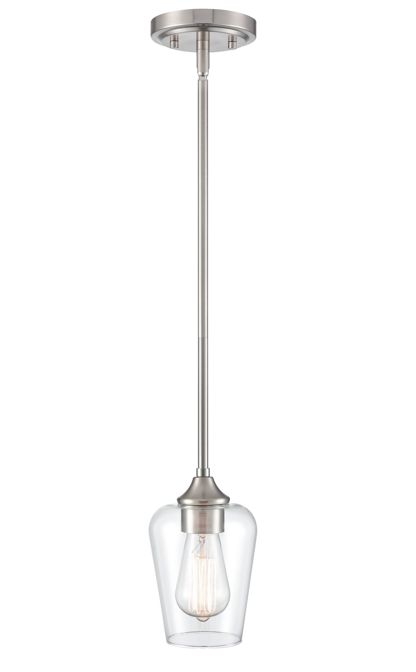38'' Ashford Brushed Nickel 1 Light Mini Pendant