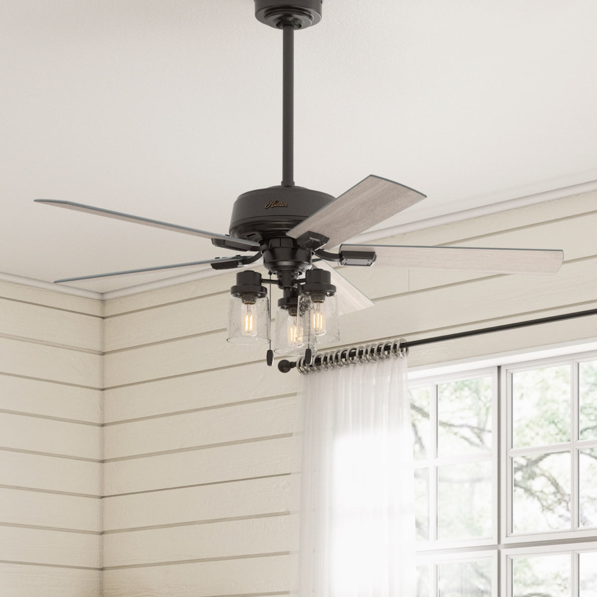 52 inch Hartland Noble Bronze Ceiling Fan with LED Light Kit and Pull Chain