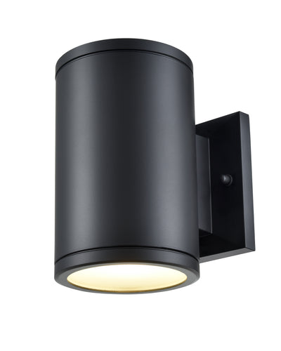 7-inch Vegas Powder Coated Black Outdoor Wall Sconce
