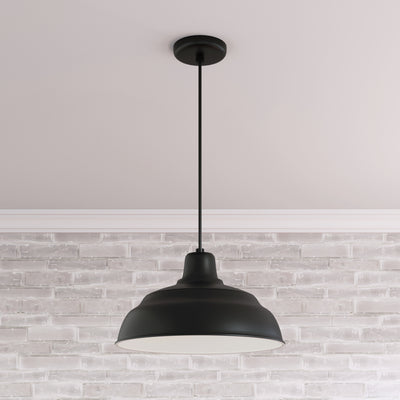 7.25'' R Series Satin Black 1 Light Pendant