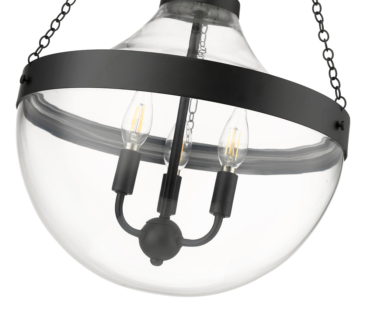 29.4'' Clarra Matte Black 3 Light Pendant