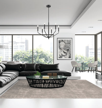 18.75'' Laurell Matte Black 6 Light Chandelier