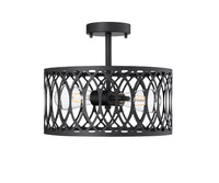 11'' Arelyn Matte Black 1 Light Semi-Flush Mount