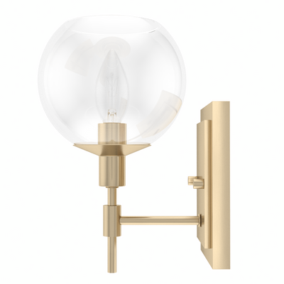 Xidane 10.25-inch 1-light Alturas Gold Wall Sconce with Clear Glass