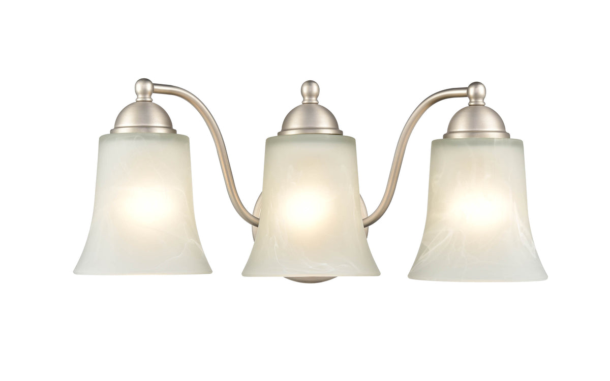 18'' Abelia Satin Nickel 3 Light Bath Vanity