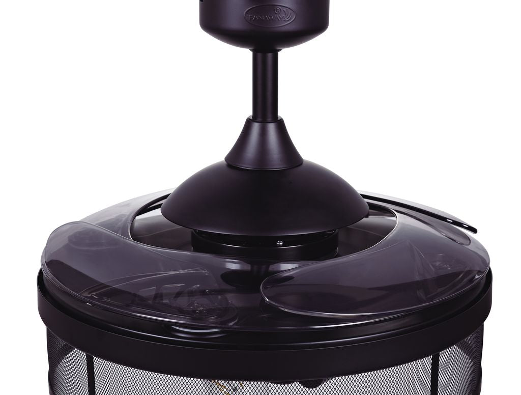 48 Inch Black Fan with 3 Lights and Retractable Blades Remote Included