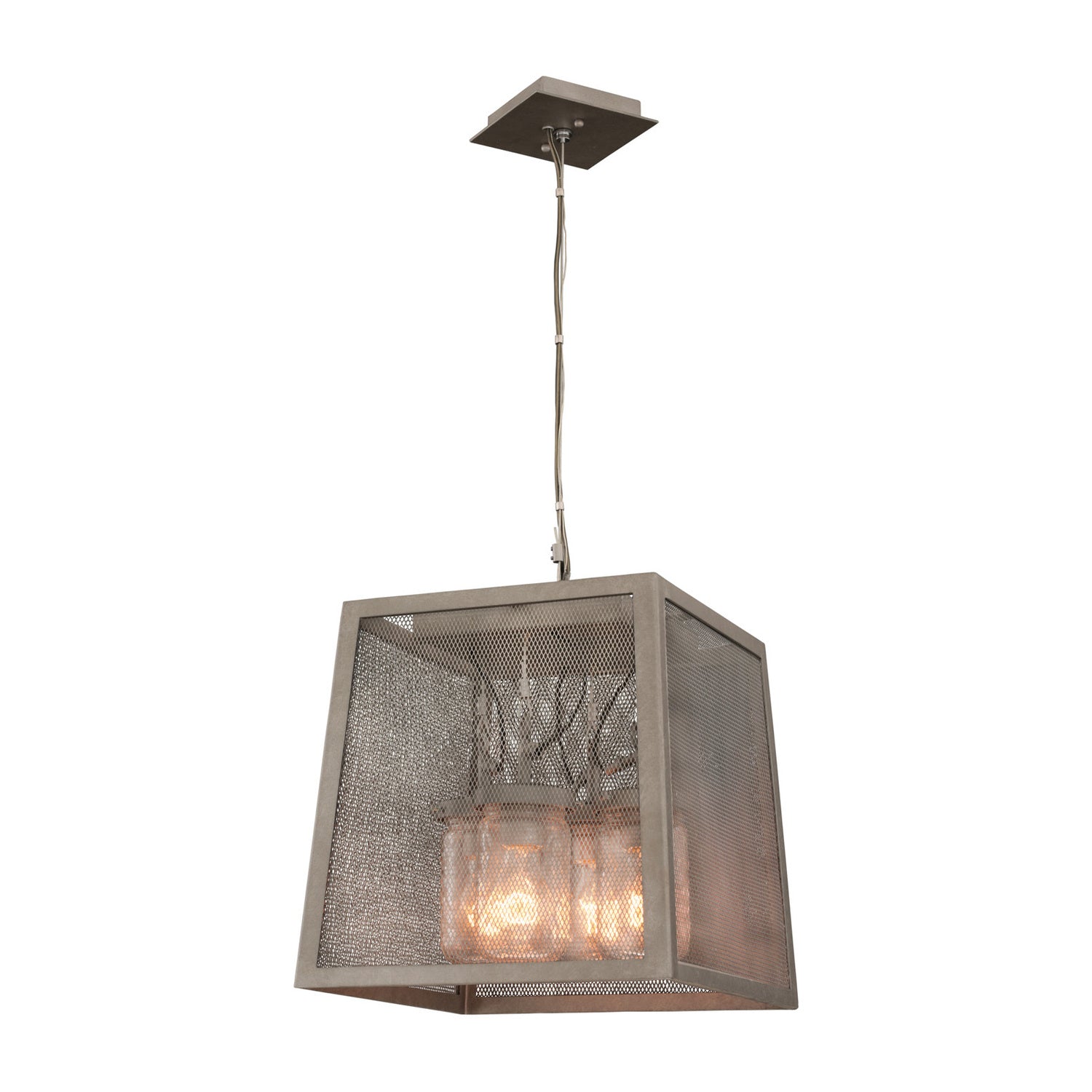 16'' Highland 4 Light Country Iron Chandelier