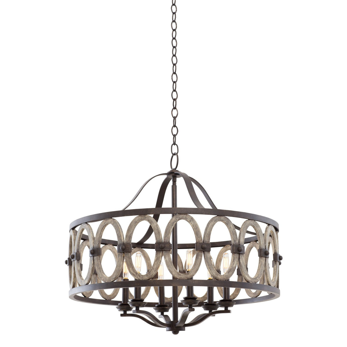 24.5'' Belmont 6 Light Florence Gold Chandelier