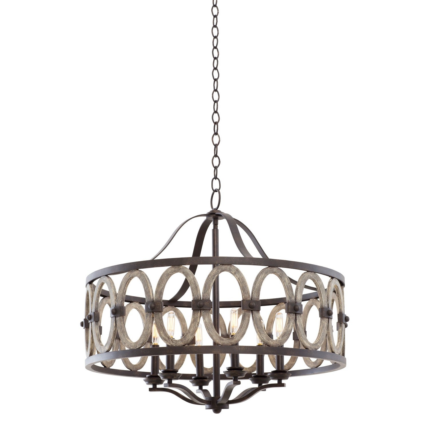 24.5'' Belmont 6 Light Florence Gold Chandelier