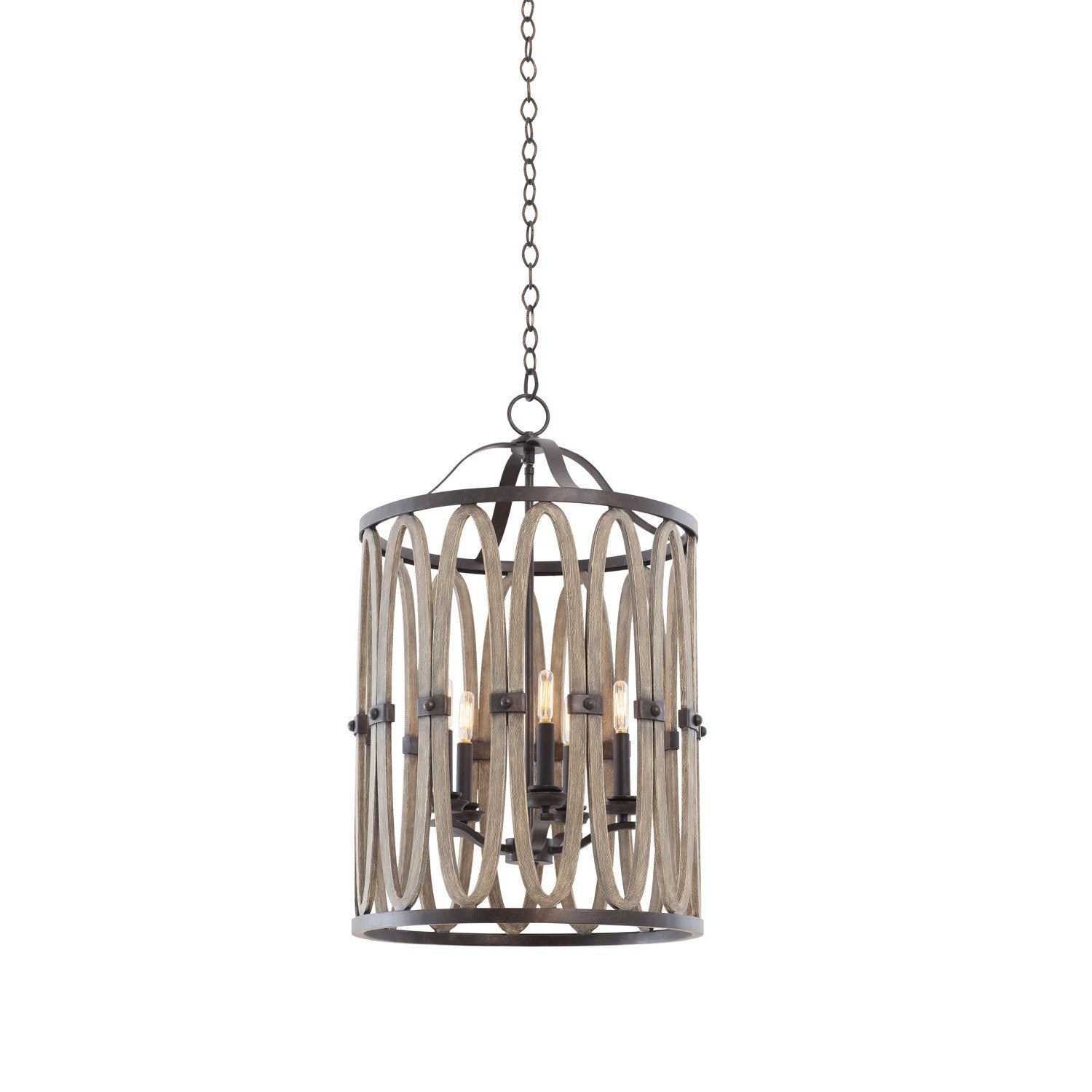 29.5'' Belmont 5 Light Florence Gold Pendant