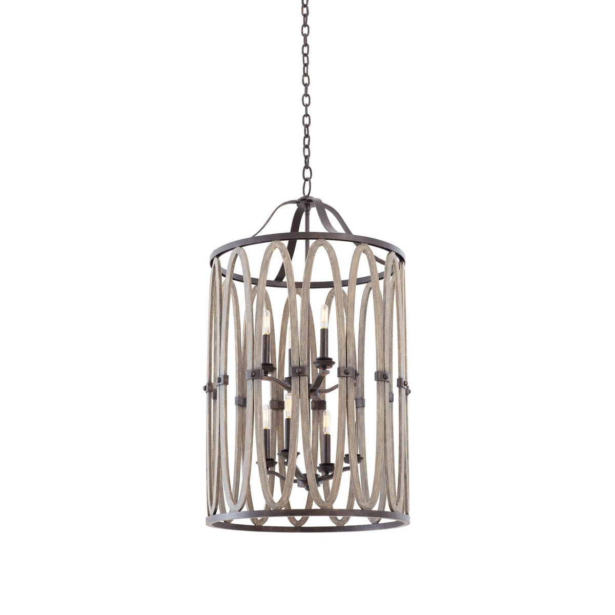 39.5'' Belmont 8 Light Florence Gold Chandelier