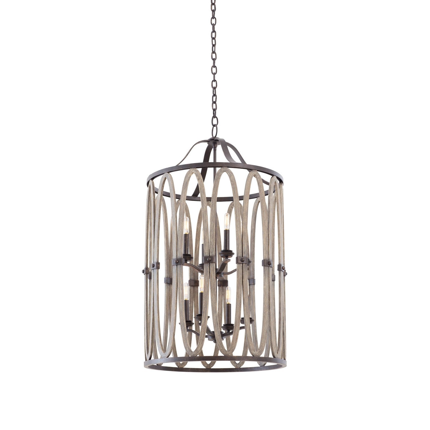 39.5'' Belmont 8 Light Florence Gold Chandelier