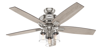 52 inch Bennett Brushed Nickel Ceiling Fan with LED Light Kit and Handheld Remote