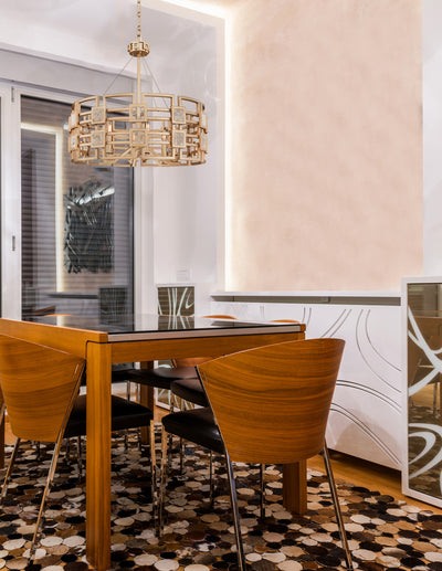 27'' Metropolis 6 Light Modern Gold Chandelier