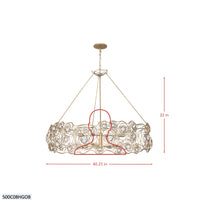 Ethereal Rose 8 Light Chandelier
