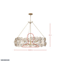 Ethereal Rose 8 Light Chandelier
