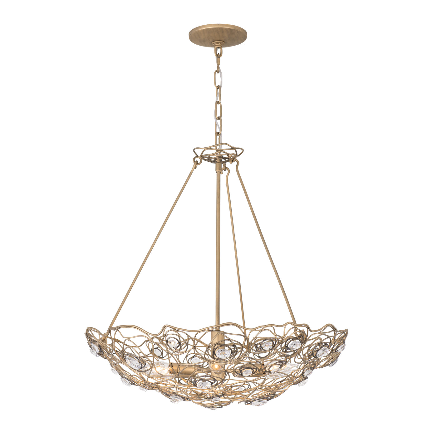 Ethereal Rose 6 Light Inverted Pendant