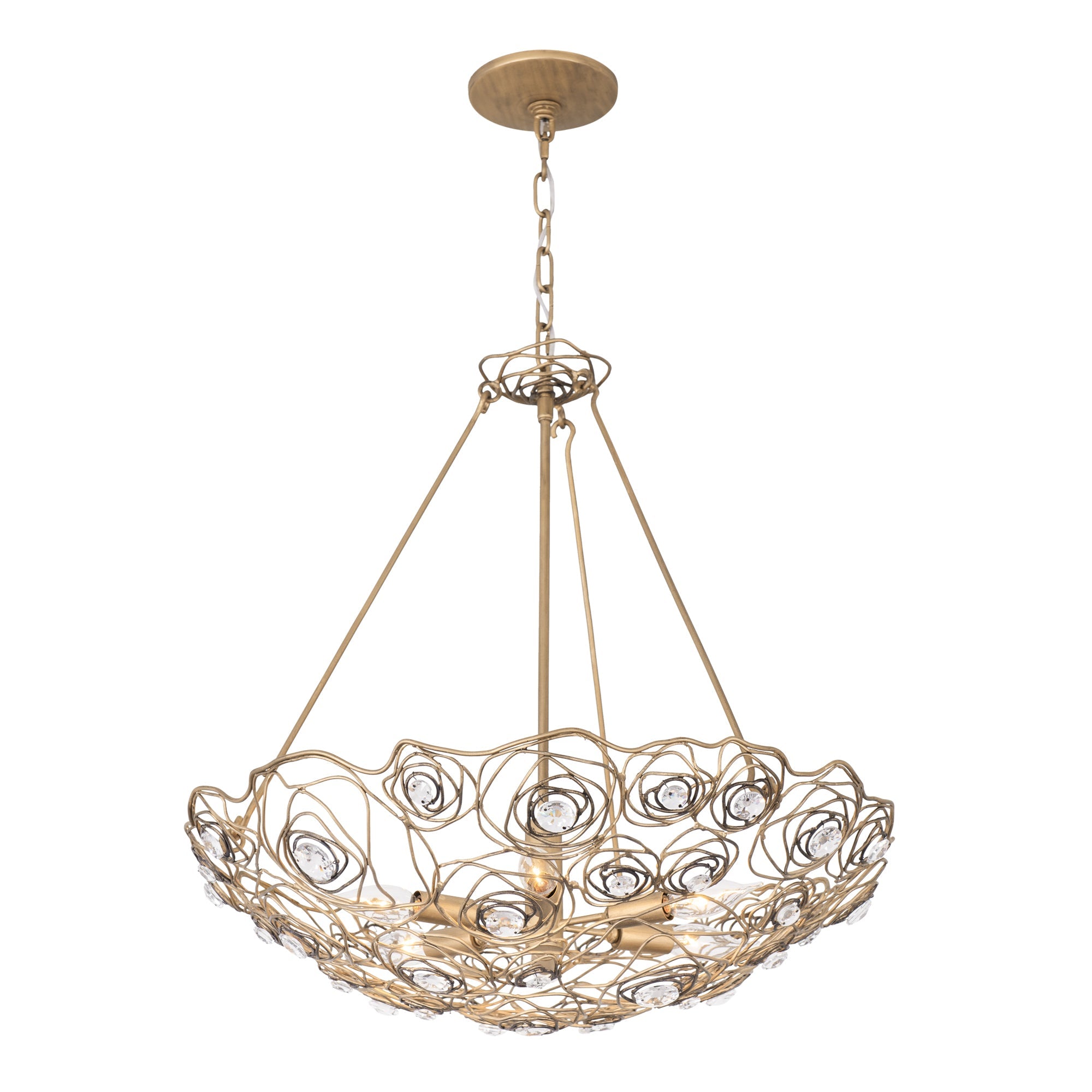 Ethereal Rose 6 Light Inverted Pendant