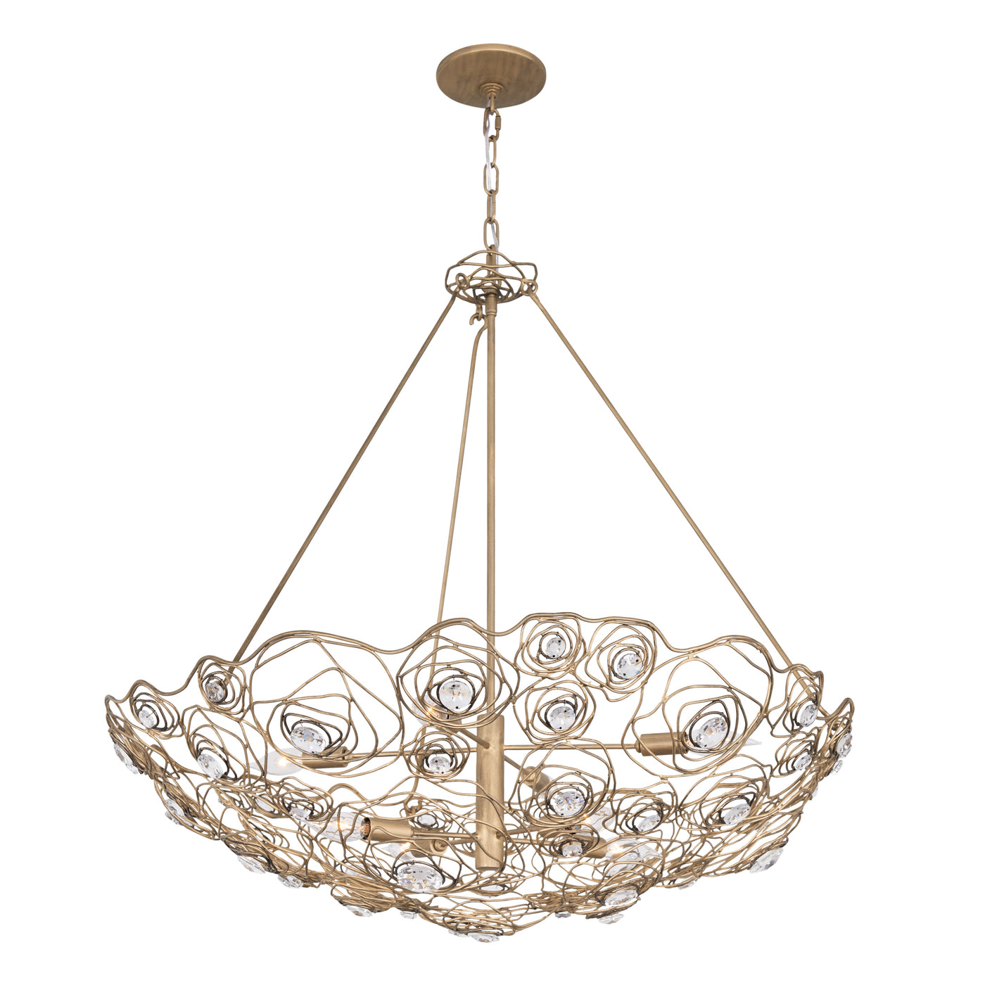 Ethereal Rose 8 Light Inverted Pendant