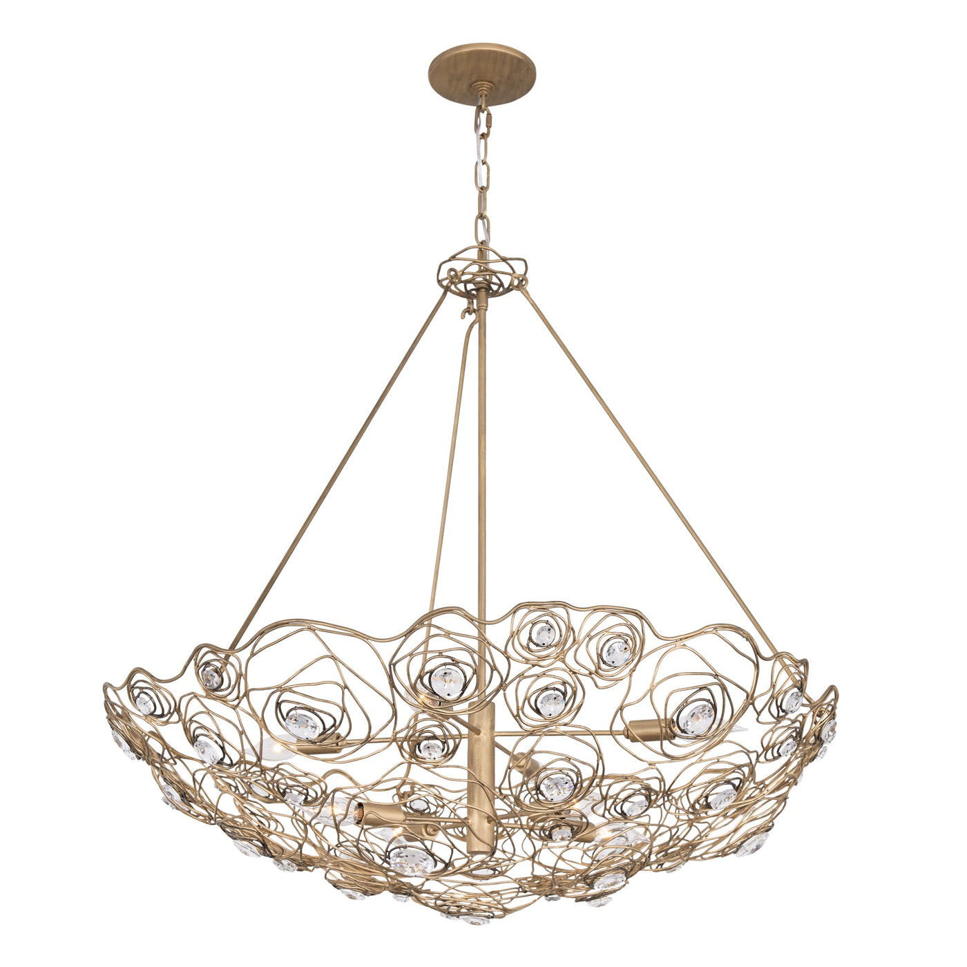 Ethereal Rose 8 Light Inverted Pendant