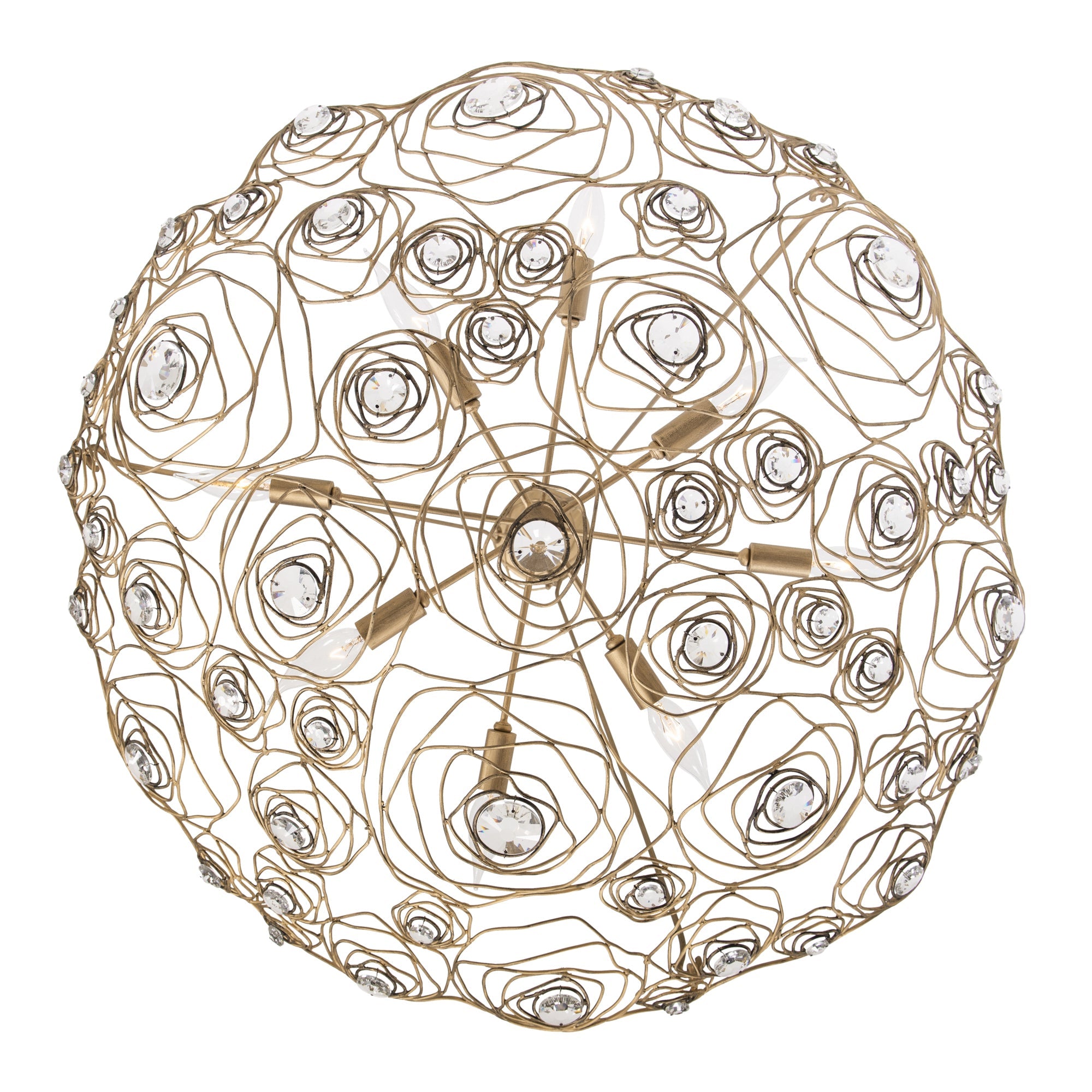 Ethereal Rose 8 Light Inverted Pendant