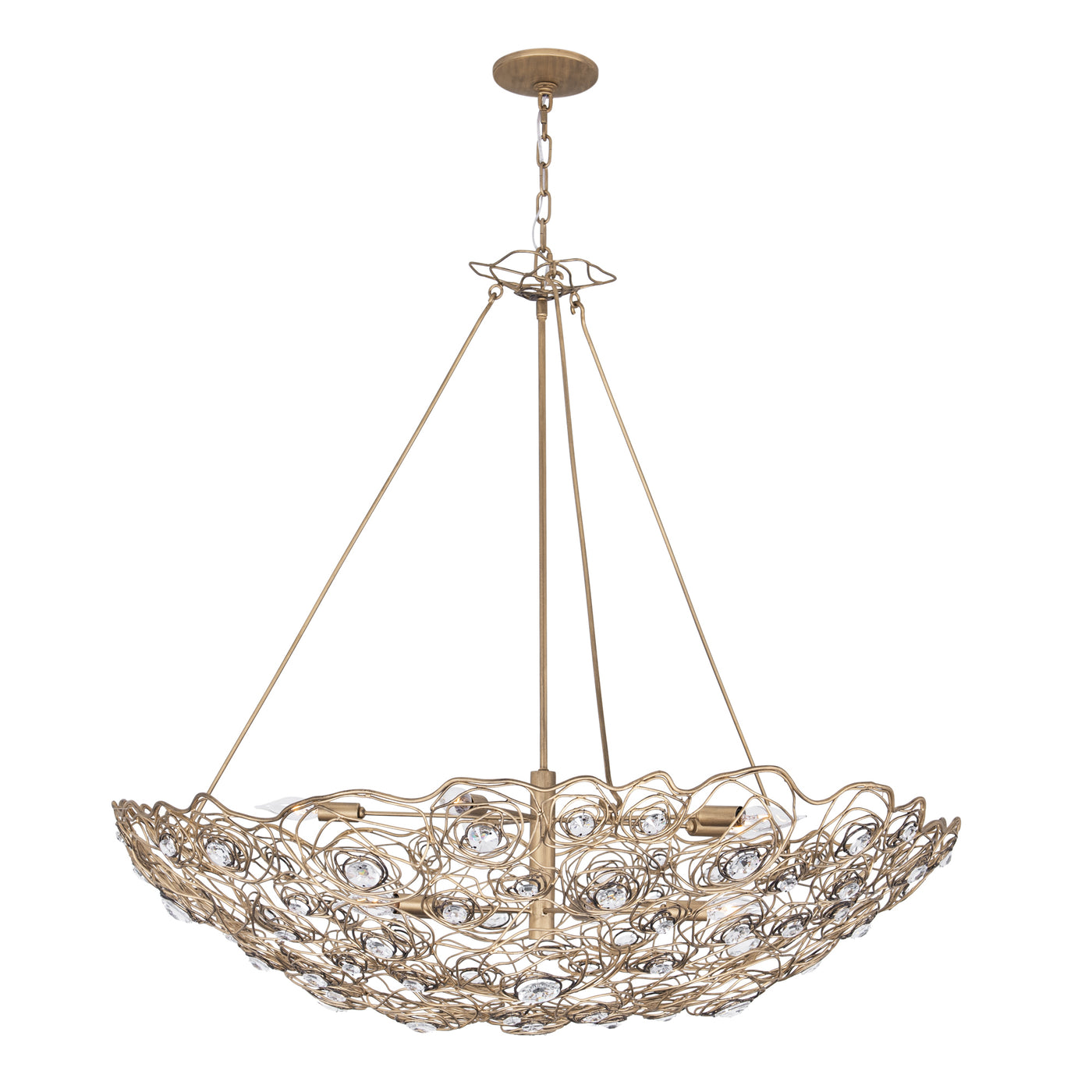 Ethereal Rose 10 Light Inverted Pendant