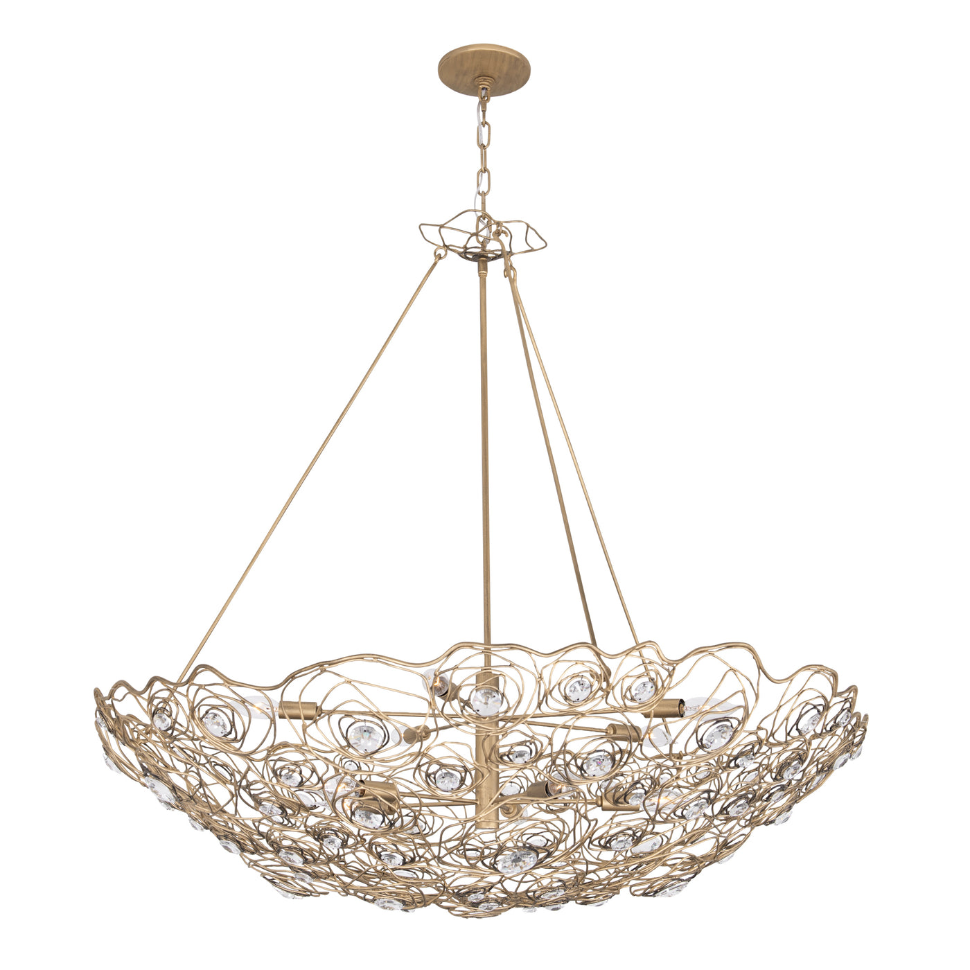 Ethereal Rose 10 Light Inverted Pendant