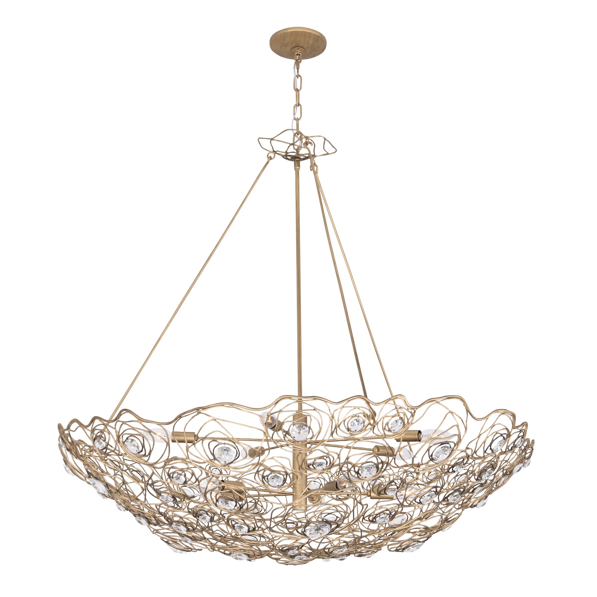 Ethereal Rose 10 Light Inverted Pendant