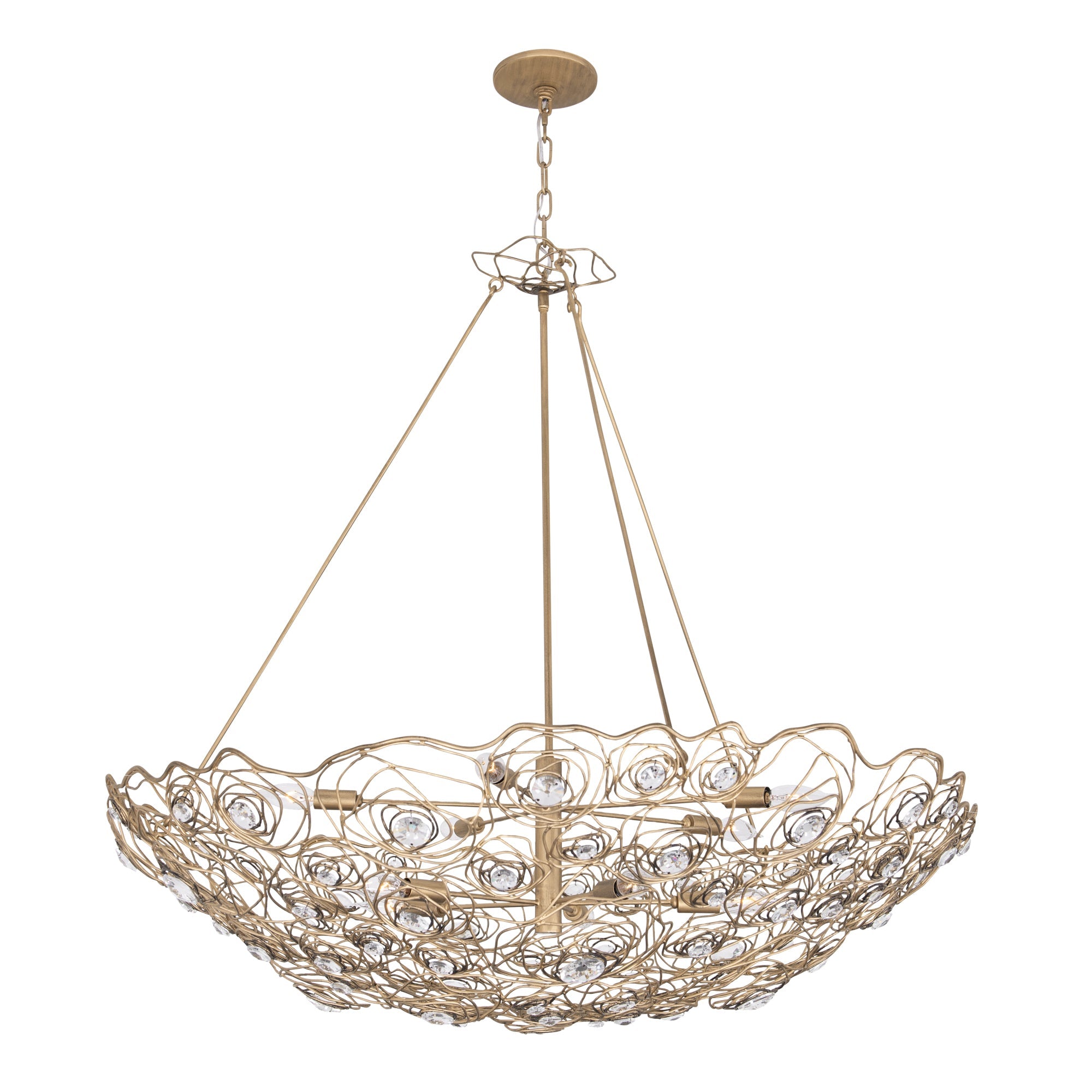 Ethereal Rose 10 Light Inverted Pendant