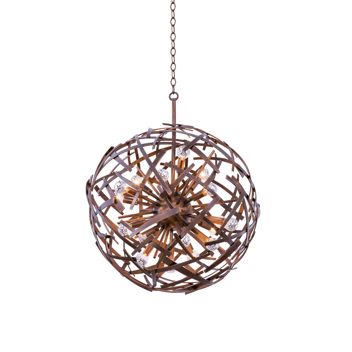 32'' Ambassador 18 Light Copper Patina Pendant