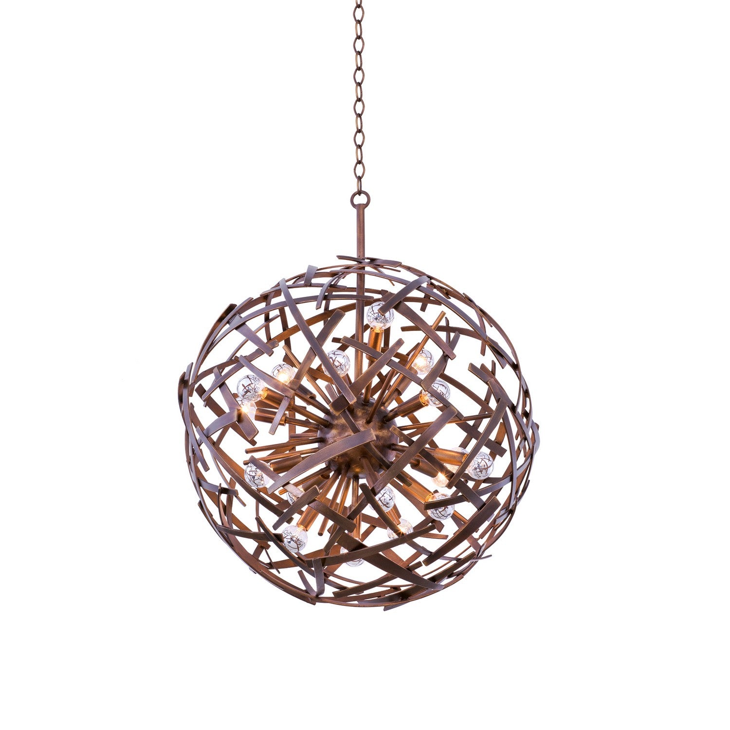 32'' Ambassador 18 Light Copper Patina Pendant