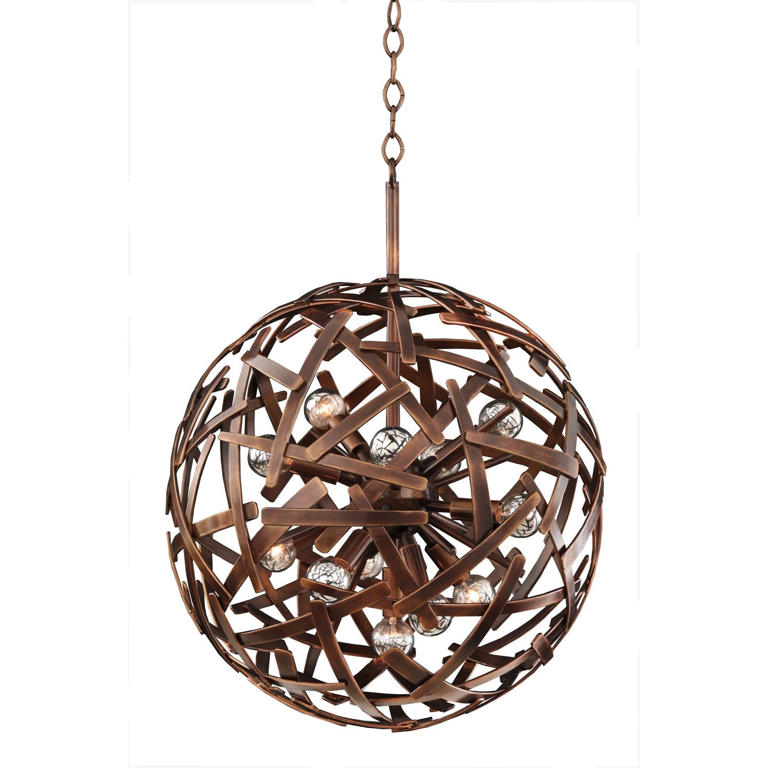 26'' Ambassador 12 Light Copper Patina Pendant