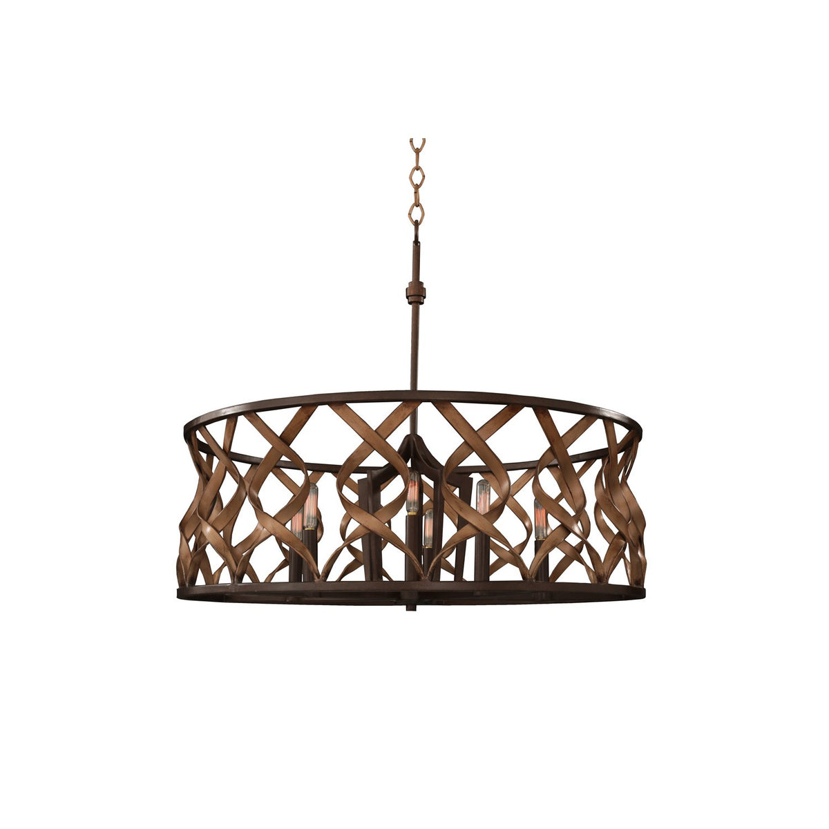 24'' Soho 6 Light Milk Chocolate Chandelier