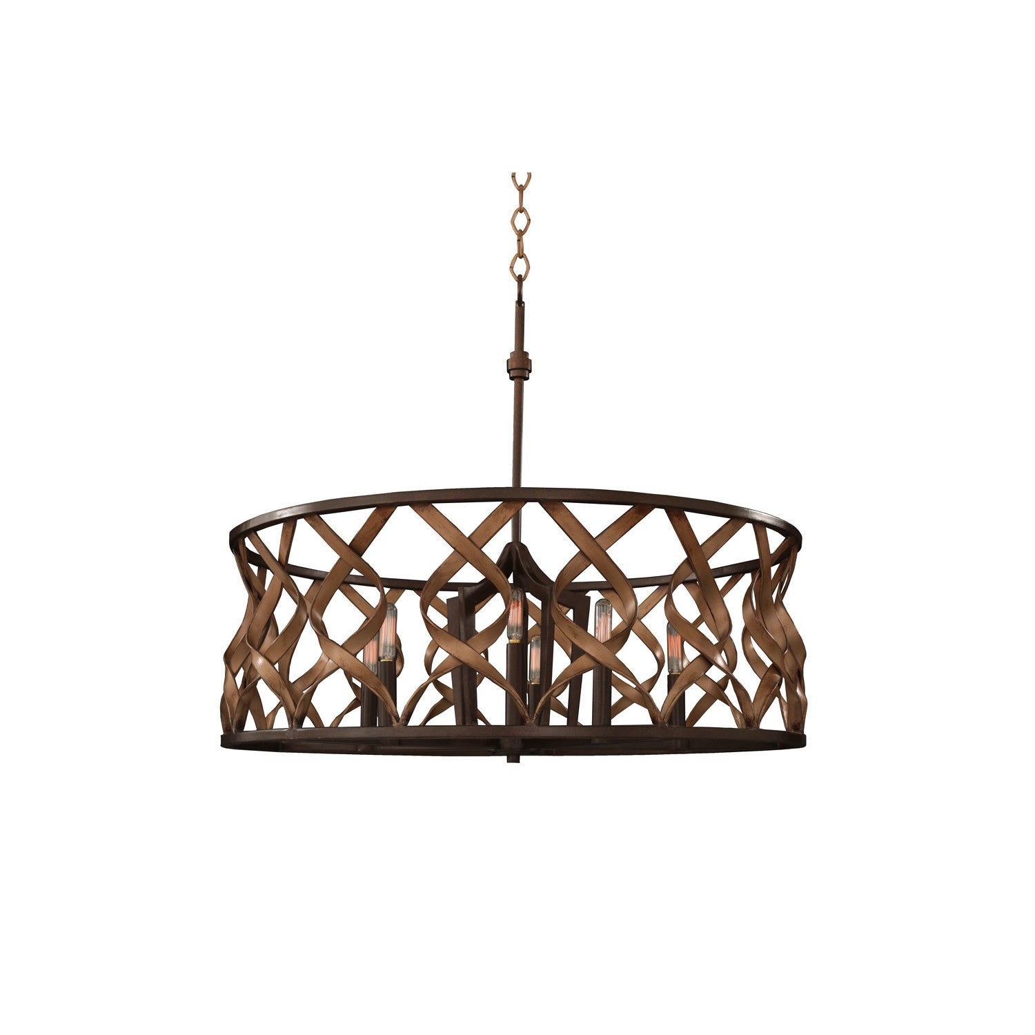 24'' Soho 6 Light Milk Chocolate Chandelier