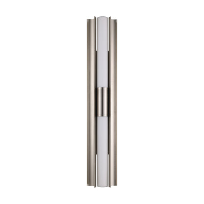 Colton 30-inch 2-light Brushed Nickel 5CCT LED Vanity Light with Etched Opal Glass Shades