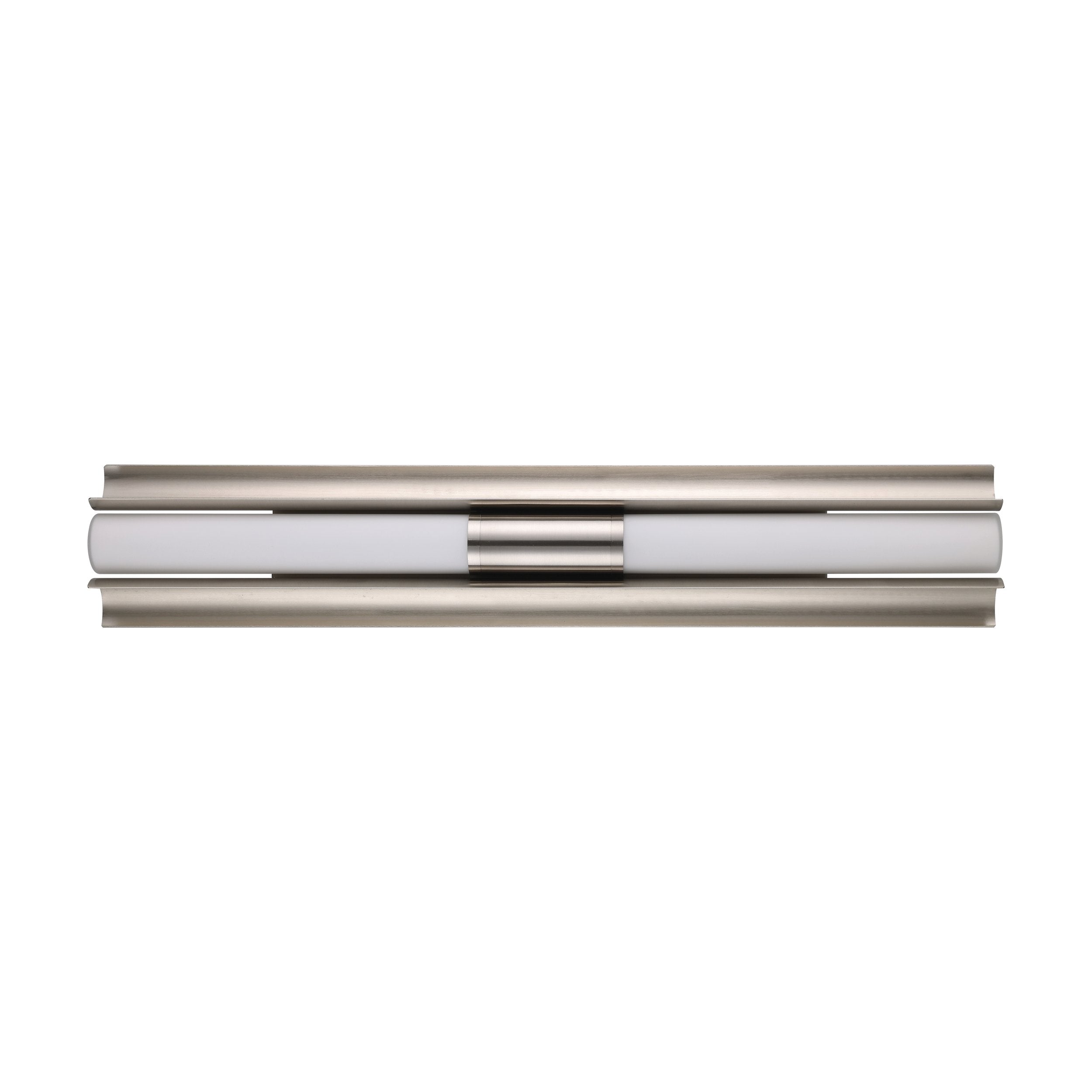 Colton 30-inch 2-light Brushed Nickel 5CCT LED Vanity Light with Etched Opal Glass Shades