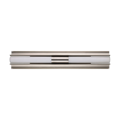 Colton 30-inch 2-light Brushed Nickel 5CCT LED Vanity Light with Etched Opal Glass Shades