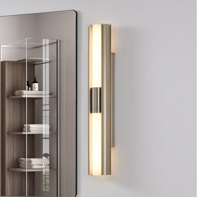 Colton 30-inch 2-light Brushed Nickel 5CCT LED Vanity Light with Etched Opal Glass Shades