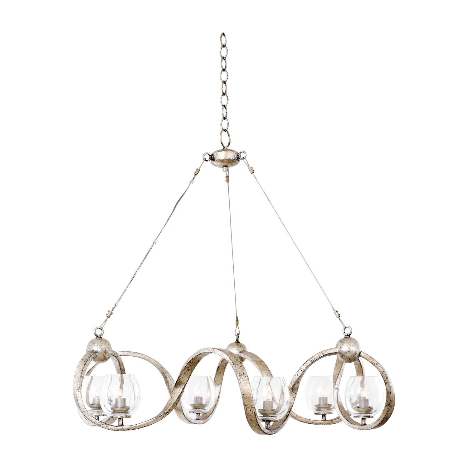 35'' Madison 4 Light Platinum Chandelier