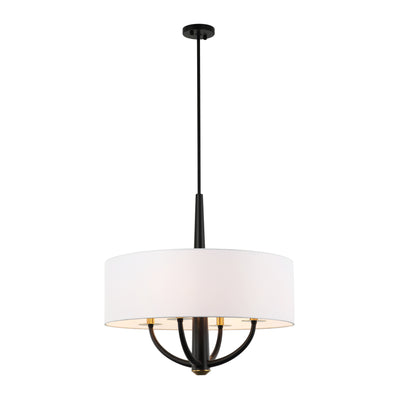 Patchwork 4 Light Satin Brass Pendant