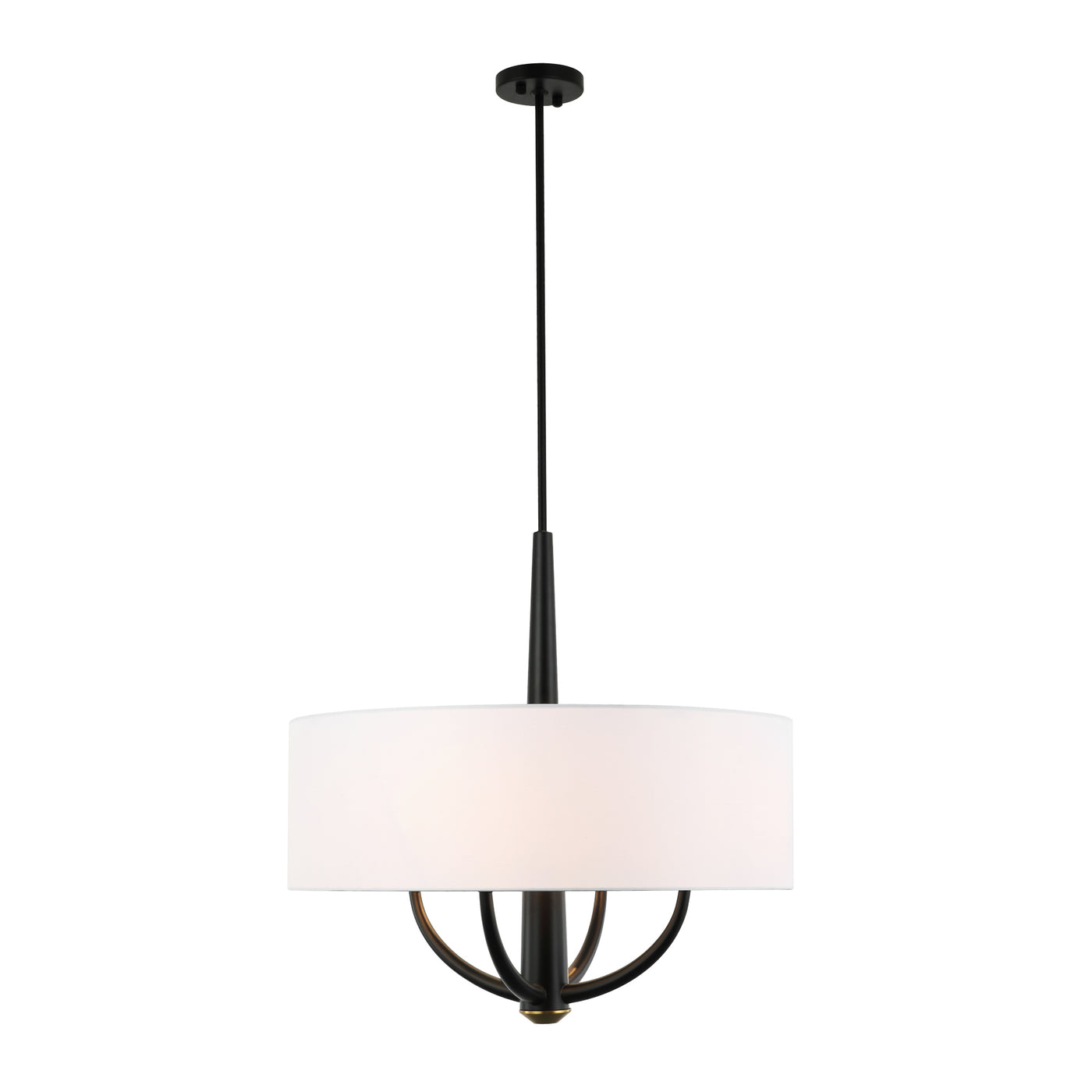 Patchwork 4 Light Satin Brass Pendant