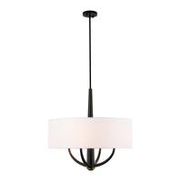 Patchwork 4 Light Satin Brass Pendant