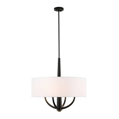 Patchwork 4 Light Satin Brass Pendant