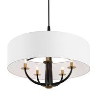 Patchwork 5 Light Satin Brass Pendant