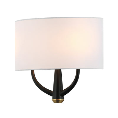 Patchwork 2 Light Satin Brass Wall Sconce